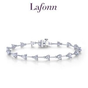 Lafonn Heart Station Bracelet 4.5 CTTW in Sliver 335$